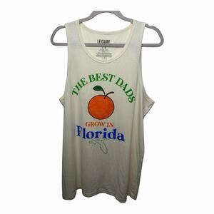 Leisure Lounge Best Dads Grow In Florida Orange Graphic Tank Top Men’s Large